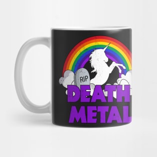 Unicorn Death Metal Rainbow Thunder Mug